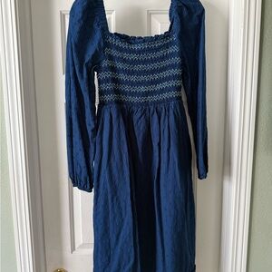 Draper James Navy Smocked Dress